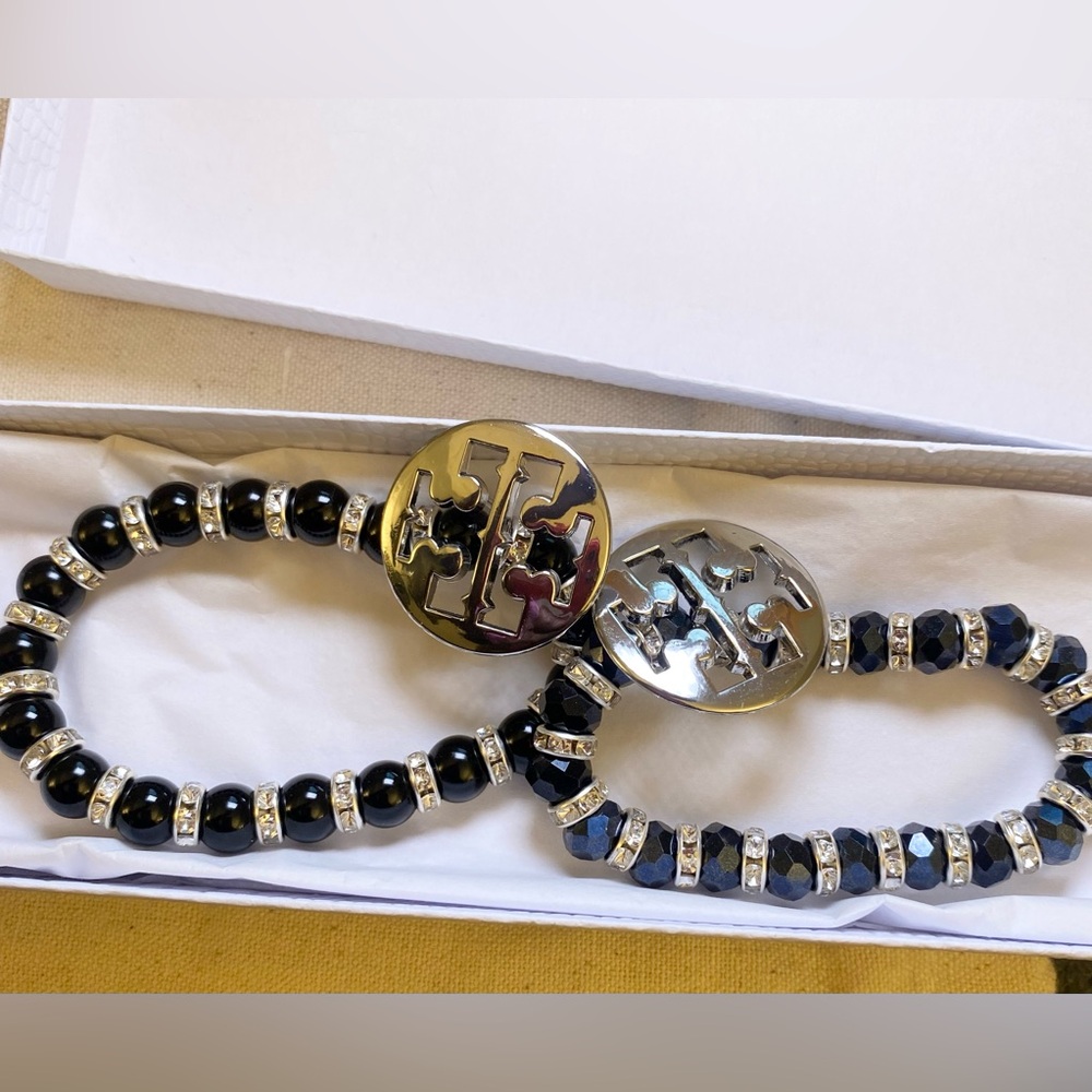 Custom Lux bracelet Black and Silver Tone Made from Rehab Piece (1 bracelet)